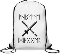 Whistledagger Runes No Rest For The Wicked Sac de gym décontracté avec cordon de serrage Blanc