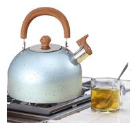 Whistling Tea Kettle - Stainless Steel 18.5x18cm | Kettle, Water Boiler | 2L Whistling Tea Kettles For Coffee, Fast Boiling Hot Water, Camping Trips, Hiking, Festivals, Outdoor Cooking