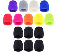Whisverse Lot de 15 housses de microphone en mousse colorée épaisse pour microphone de scène, karaoké, DJ