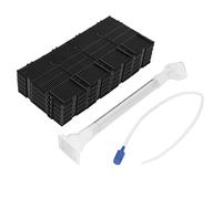 Whisverse Lot de 20 filtres à gravier en plastique noir pour aquarium + tuyau + tube