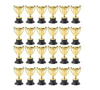 Whisverse Lot de 24 trophées de récompense en plastique pour la maternelle Noir