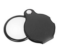 Whisverse Loupe de poche pliable grossissante x3 avec étui en cuir