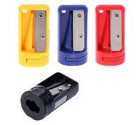 Whisverse Taille-crayons de charpentier - Lot de 4 taille-crayons manuels pour crayons de charpentier plats - Outil d'affûtage portable