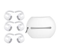 (White) 1Set Soft Silicone Ear Pads Eartips For Earphone Silicone Case Ear Hook In-Ear Earbuds Earphone Ear Tips White