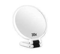 (White)30x Magnifying Mirror Travel Hand Mirrors With Handle - Double Side Handheld Mirror With 1x 30x Magn fg2025031702966