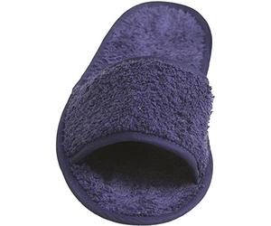 (White, 4-7) - New Towel City Classic Terry Slippers Open Toe Durable Beauty Salon Spa Slipper