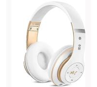 (White)6S Wireless Bluetooth Headphones Over Ear, Hi-Fi Stereo Foldable Headset with Built-in Mic, Volume Control, FM Radio for Phone/PC