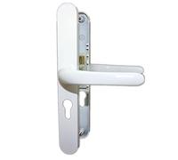 White ABT 48PZ Paire de poignées de porte en uPVC à ressorts - Centres de fixation de 215 mm, ensemble de poignées de rechange PZ de 48 mm pour portes à double vitrage en PVC et composite, entièrement