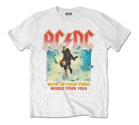 AC/DC T-shirt Blow Up Your Video – Logo du groupe – Officiel unisexe – Blanc Taille M