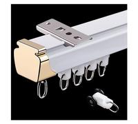 White ain Track System - Heavy-Du - Séparateur de plafond pour salon, chambre à coucher et douche - Disponible en longueurs de 1,5 m à 12,2 m, rail coulissant lisse