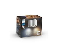 White Ambiance PILLAR Spot 2x5.5W compatible Bluetooth - Blanc (télécommande incluse)