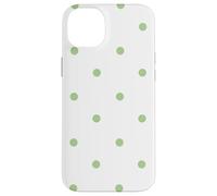 White and Green Polka Dots Classic Polkadots Girl Preppy Coque pour iPhone 14 Plus