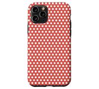 White and Live Coral Motif à Pois Saumon Coque pour iPhone 11 Pro