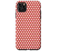 White and Live Coral Motif à Pois Saumon Coque pour iPhone 11 Pro Max