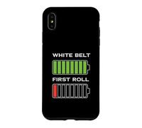 White Belt First Roll BJJ Funny Battery Humour Coque pour iPhone XS Max