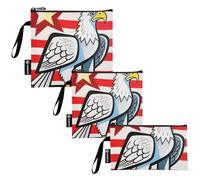 White Bird in Style Lot de 3 sacs à sandwich réutilisables multi-usages pour filles pour l'école et les adultes