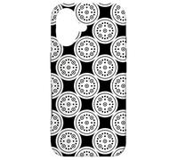 White Black Circles Dots Optical Contrast Bauhaus Pattern Coque pour iPhone 17