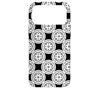 White Black Circles Dots Optical Contrast Bauhaus Pattern Coque pour iPhone 17 Pro Max