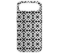 White Black Cross Square Line Timeless Traditional Pattern Coque pour iPhone Air