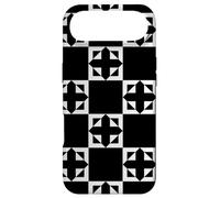 White Black Crosses on Squares Ancient Classic Pattern Coque pour iPhone Air
