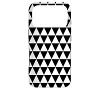 White Black Nordic Scandinavian Triangles Squares Pattern Coque pour iPhone 17 Pro