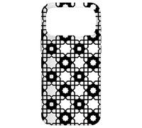 White Black Square Star Cross Ethnic Rustic Folk Pattern Coque pour iPhone 17 Pro Max
