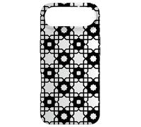 White Black Square Star Cross Ethnic Rustic Folk Pattern Coque pour iPhone Air