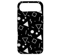 White Black Triangles Squares Circles Dots Geometric Pattern Coque pour iPhone Air
