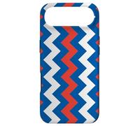 White Blue Red France Tricolor Patriotic Zigzag Flag Pattern Coque pour iPhone Air