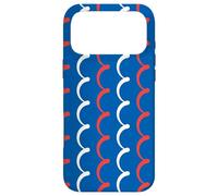 White Blue Red France Tricolor Wave French Language Pattern Coque pour iPhone 17 Pro Max