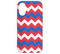 White Blue Red Russia Tricolor Zigzag Line Slavic Pattern Coque pour iPhone 17