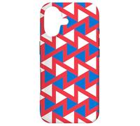 White Blue Red Russia Tricolor Zigzag Triangle Pattern Coque pour iPhone 17