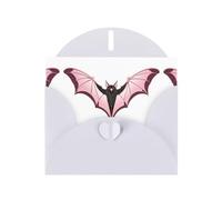 White BROLEO Carte de vœux avec ailes de chauve-souris pour Noël, anniversaire, Saint-Valentin, anniversaire de mariage et invitations de fête