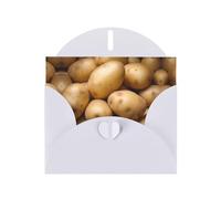 White BROLEO Carte de vœux Motif pommes de terre pour Noël, anniversaire, Saint-Valentin, anniversaire de mariage et invitations de fête