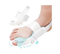 (white)Bunion Corrector Splint, Hallux Valgus Correction Orthopaedic Splint, Adjustable Toe Spreader Big Toe Straightener with Straps, Day & Night