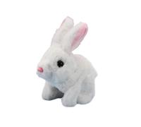(White)Bunny Stuffed Animal Toys,6inch Interactive Toys Bunnies With Walk And Talk,lovely Rabbit Children's Gift