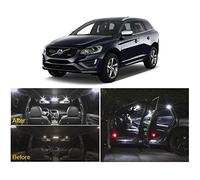 White Canbus Error Free Car Ampoules LED Kit d'éclairage intérieur, pour Volvo XC60 2010-2015 2016 2017 Lecture Plafonnier Cargo License Lamp