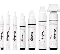 White Chalkboard Chalk Pens-White Dry Erase Marker For Blackboard,Chalkboard Signs,Windows,GlassVariety Pack-Fine & Jumbo Size Ink Pens (1mm,3mm,6mm,8mm,10mm,15mm,30mm).[Y1036]
