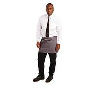 White Chefs Clothing B157 Tablier de bistrot court Anthracite 750 mm de largeur, 373 mm de longueur