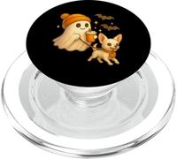 White Chihuahua Halloween Ghost Walking Chihuahua Dog PopSockets PopGrip pour MagSafe