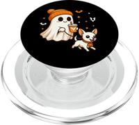 White Chihuahua Halloween Ghost Walking Chihuahua Dog PopSockets PopGrip pour MagSafe