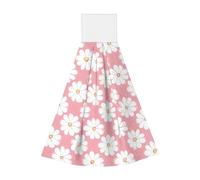 White Chrysanthemum Texture Chart Coral Velvet Lingettes de nettoyage absorbantes pour cuisine, salle de bain, voiture, camping, usage domestique