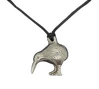White Cloud New Zealand Pendentif Néo-Zélandais Kiwi Fait Main en Etain Fin, Fabrication Française