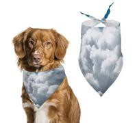 White Clouds are Like A Heart Bandana triangle pour chien en polyester lavable Bavoirs mignons pour animaux de compagnie pour chiens de taille moyenne et grande taille chiots et chats