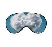 White Clouds are Like A Heart Masque de sommeil doux et confortable avec sangle réglable pour homme et femme