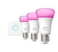 Philips Hue White and Color ambiance Kit de démarrage : 3 ampoules connectées E27 (1100)