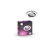 White & Color Ambiance Spot Centura encastré rond Blanc Compatible Bluetooth, Fonctionne avec Alexa