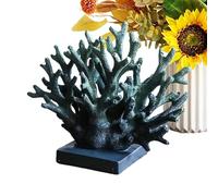White Coral Decor - Resin Coral Statue, Resin-Sea- -Statue, Sea Themed Realistic Coastal Decor, Artificial Statue Nautical Decorations For Living Room Entrance Hall Wine Cabinet Bathroom Cou