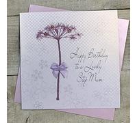 WHITE COTTON CARDS BD55 Happy Birthday to A Lovely Mum Marche Carte d'anniversaire Faite à la Main