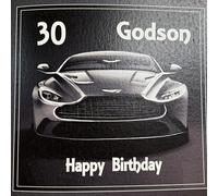 WHITE COTTON CARDS Carte Fait Main Inscription Happy Birthday pour 30... Profitez Voiture de Sport Orange 30 Carte d'anniversaire, Blanc